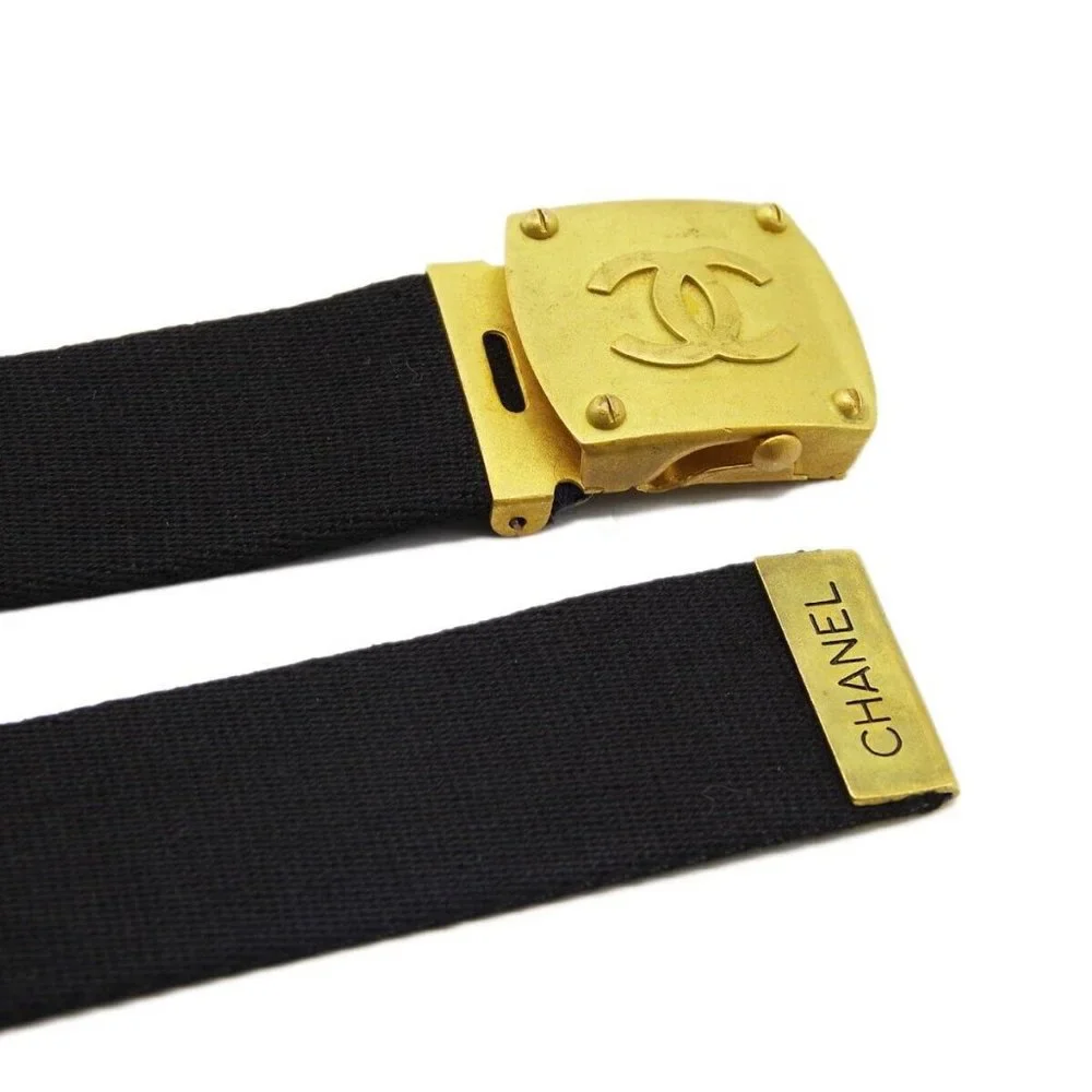 Chanel Black GI Belt 94A #75/30 Small Good 130962